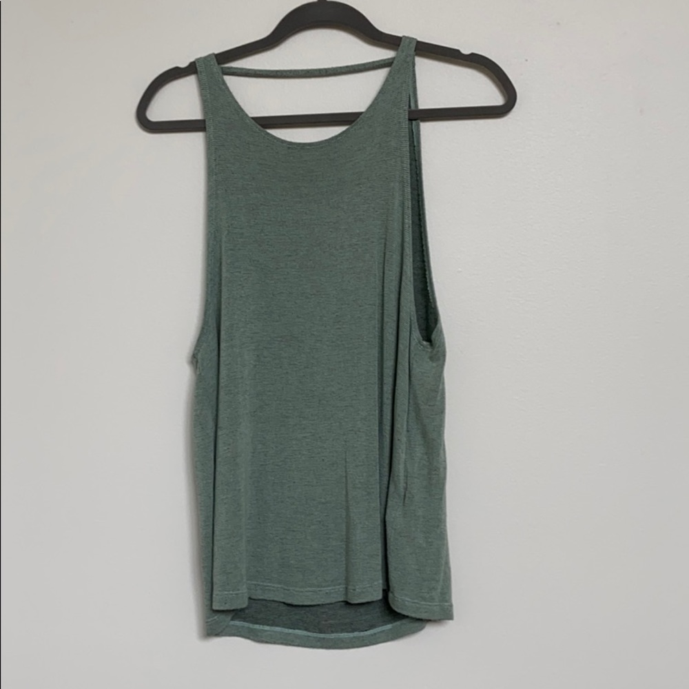 Pale green Scoop neck sweater tank top